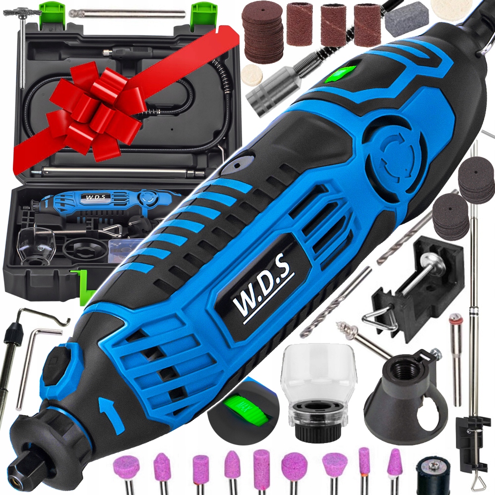 Mini Szlifierka Drewna Metalu Frezarka Wielofunkcyjna Stojak Zestaw 200el