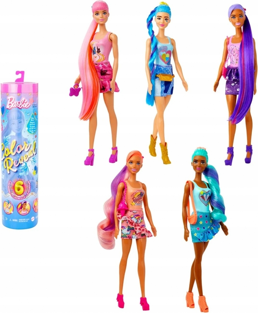 NEÓNOVÁ BÁBIKA BARBIE color reveal MIX FARBY Bábika PREKVAPENIE veľká