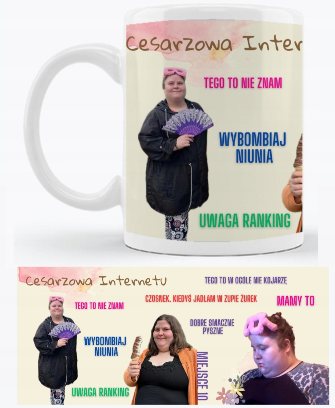 Kubek biały Cesarzowa Internetu MIX TEKSTÓW HIT! K02