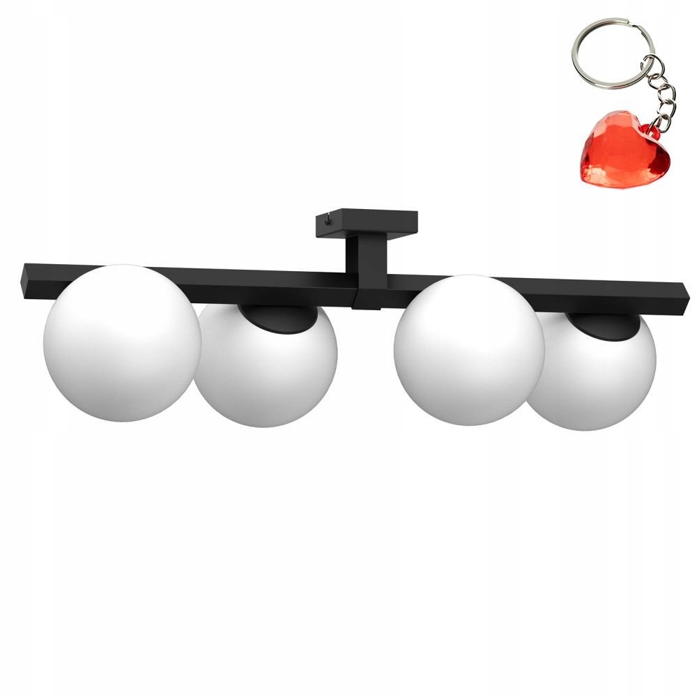 4-bodová stropná lampa mliečne gule Idris 4626 Luminex