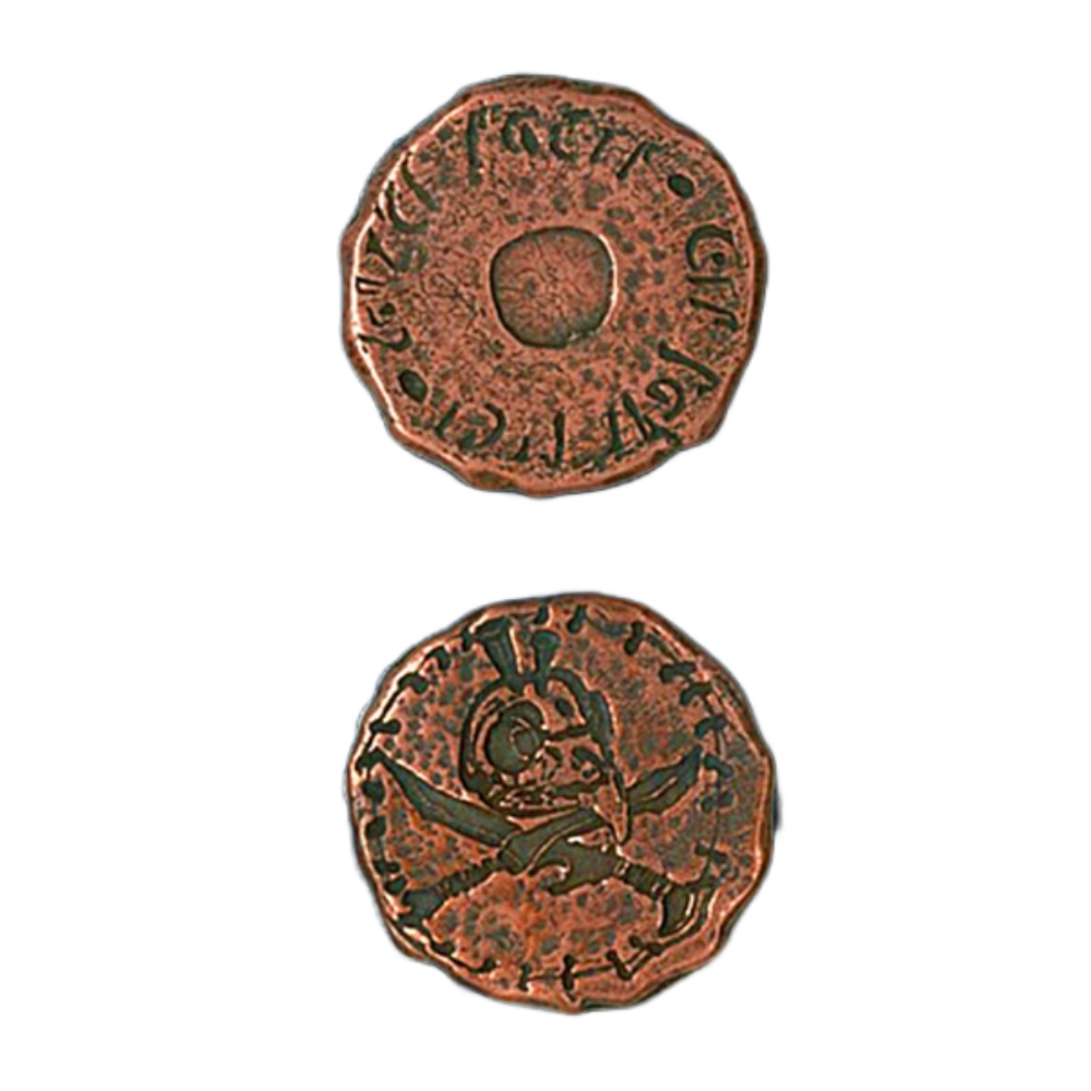 ZESTAW 3 ORKOWYCH METALOWYCH MONET LARP RPG Materiał metal