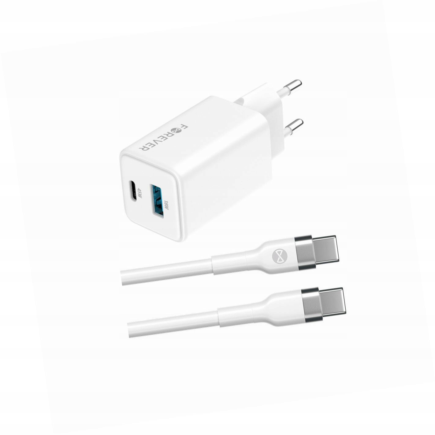 Szybka ładowarka GaN 45W 2 wejścia z kablem 2m do Xiaomi Redmi Note 11