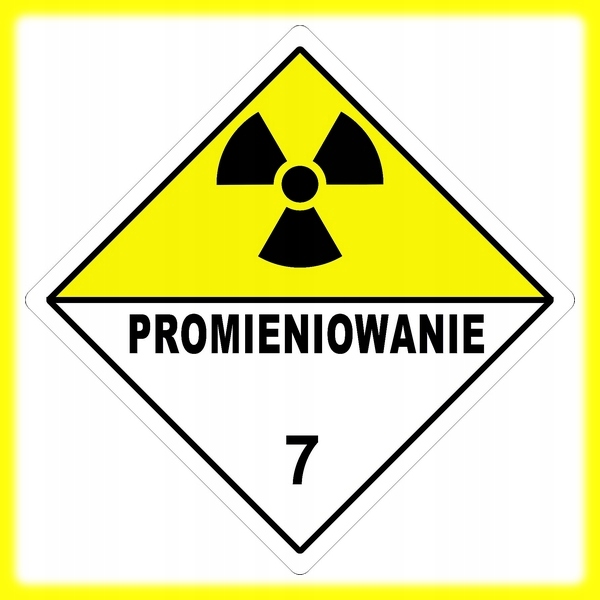 Naklejka "Materiały promieniotwórcze" 30x30 cm