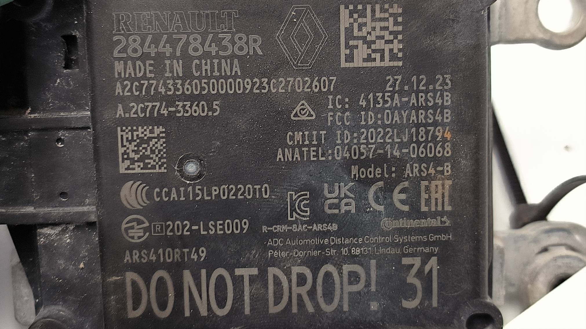 RADAR DISTRONIC 284478438R RENAULT ARKANA LIFT