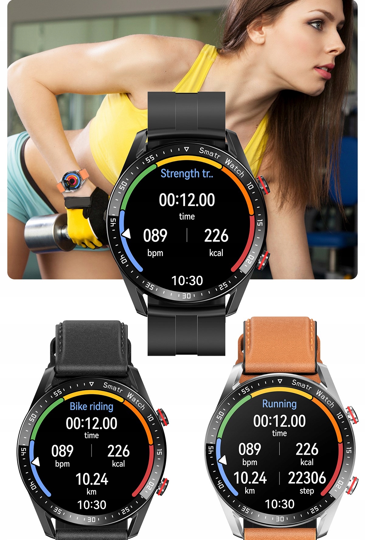 SMARTWATCH ZEGAREK MĘSKI WODOODPORNY ROZMOWY TĘTNO SATURACJA EKG SPORT PL Rodzaj smartwatch
