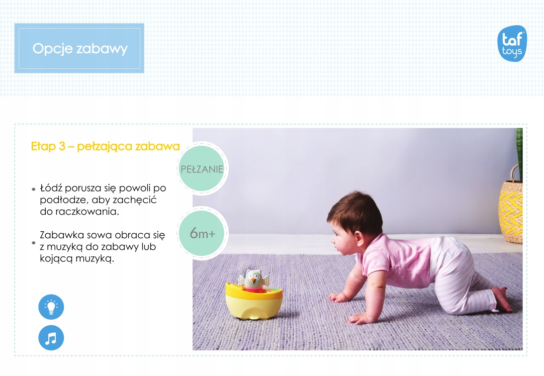 Taf Toys MUZYCZNA łódka, projektor Wiek dziecka 0 +