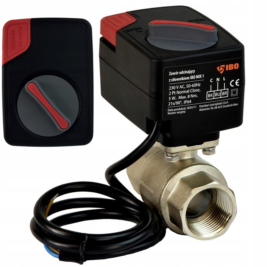 Zónový Uzatvárací Ventil 1 Palec DN25 Nc, Normálne Uzavretý Ibo Pohon