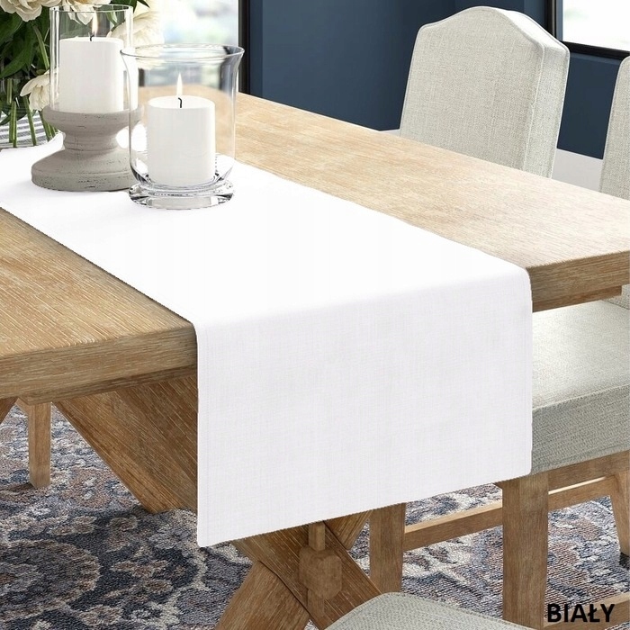 BIEŻNIK OBRUS GŁADKI MATOWY 40x220 BIAŁY Typ bieżnik