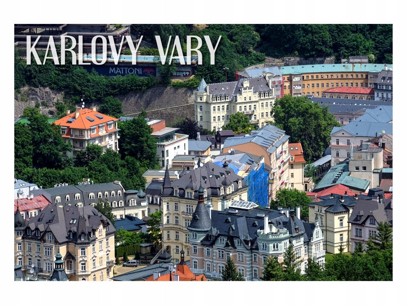 

Karlowe Wary Panorama miasta Magnes na lodówkę