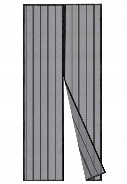 MOSKITIERA MAGNETYCZNA DRZWI 210 x 90 CM CZARNA