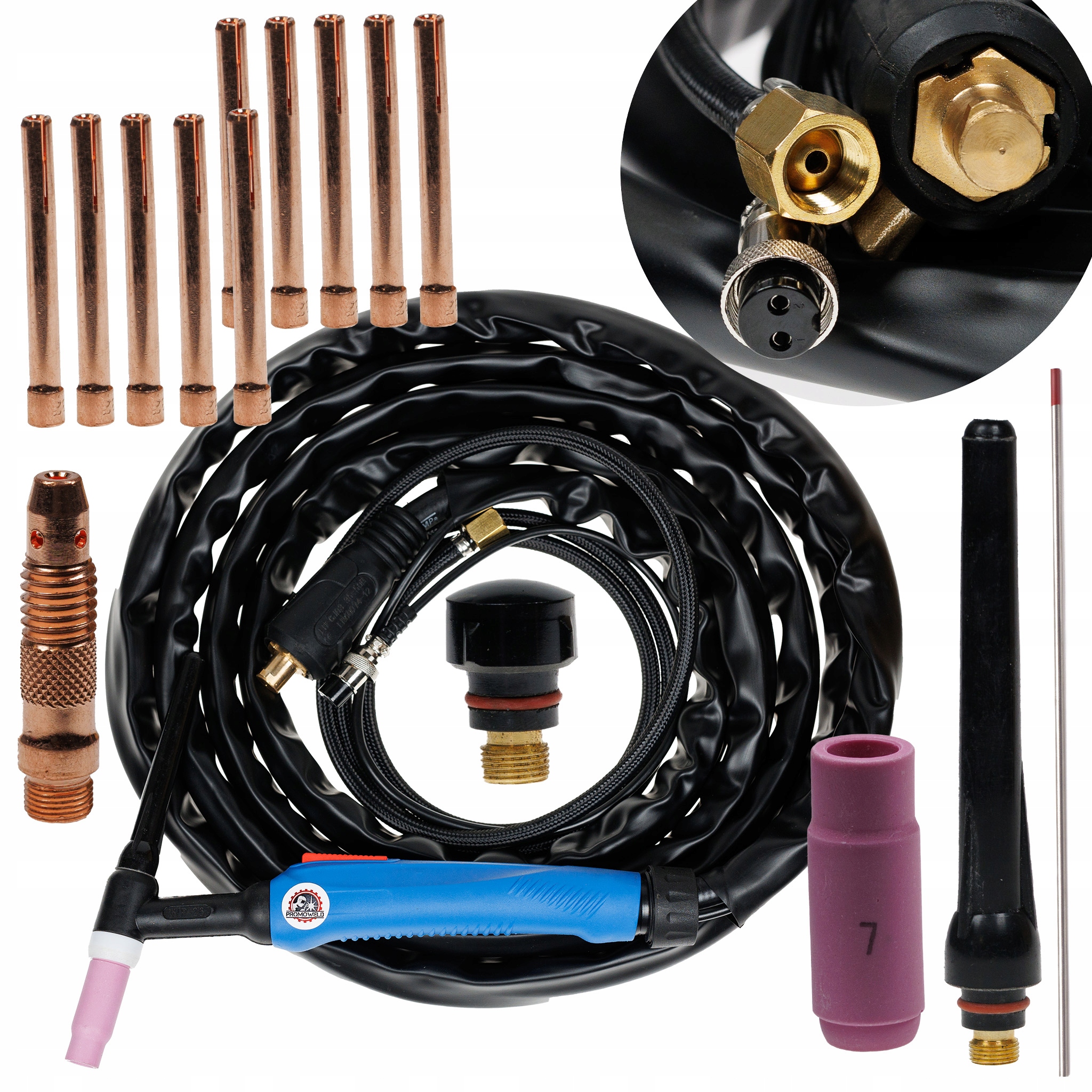 Uchwyt spawalniczy Tig 26 4m Ergo SK35 przewód do tiga sterowanie 2-pin