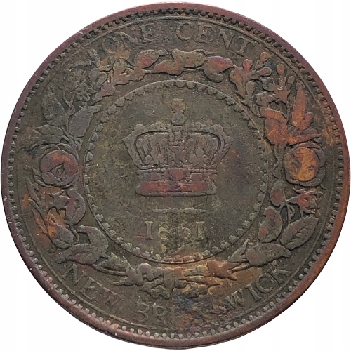 53425. Kanada - Nowy Brunszwik, 1 cent, 1861r.