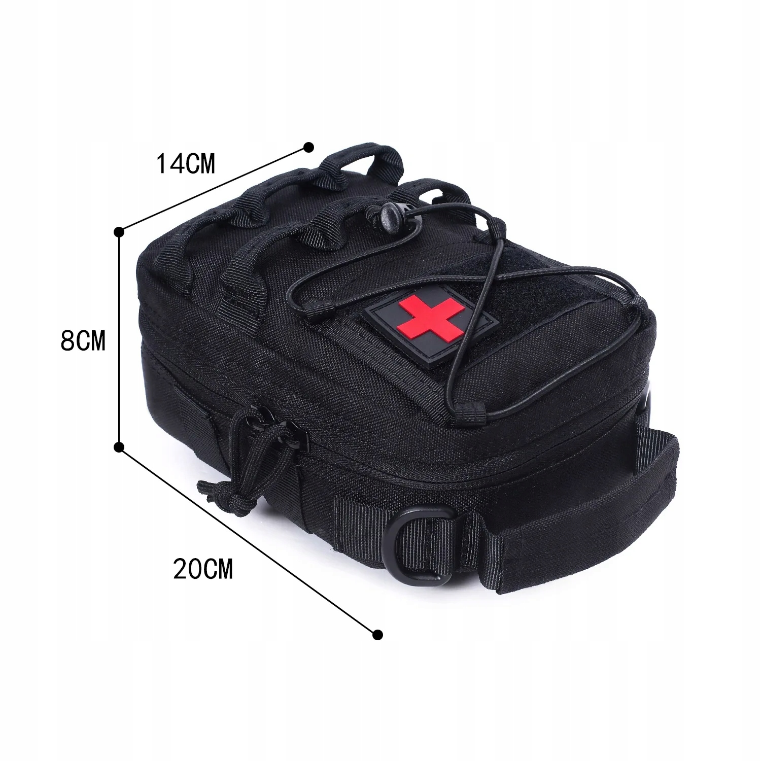 Tactical Molle First Aid Kit Bag EDC Medical Pouch Survival EMT Emergency Kolor czarny