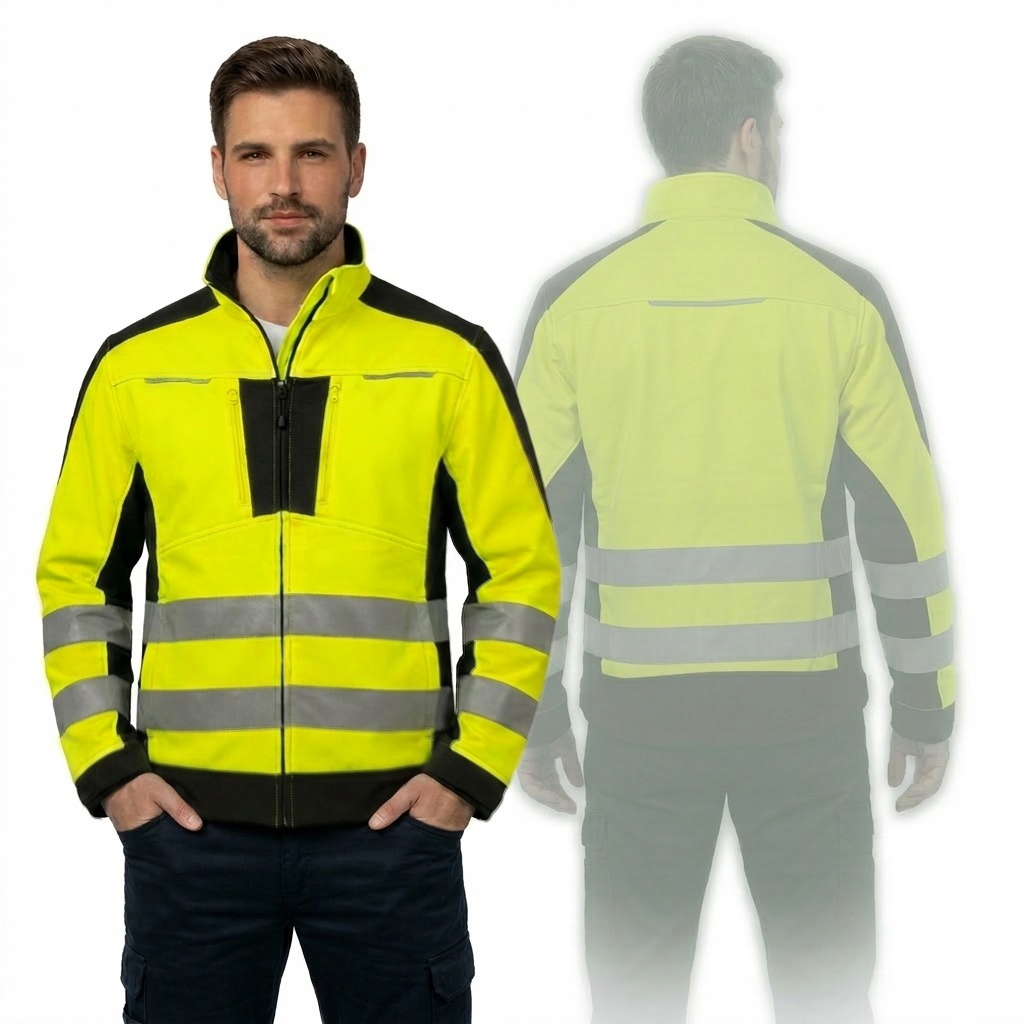Mikina s rozepínací Ochrannou Odrazkovou Bundou Hi-vis Bozp