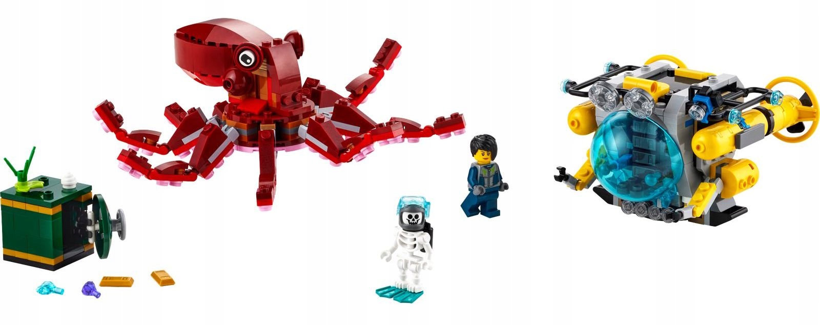 LEGO CREATOR 3W1 WYPRAWA PO ZATOPIONY SKARB 31130 Marka LEGO