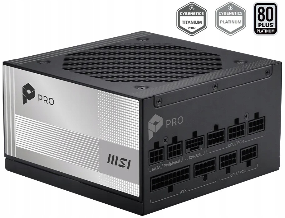 Msi zdroj Pro A1000PL PCIE5/ 1000W/ ATX3.1/ akt. Pfc/ 7 let celk. záruka/ 1