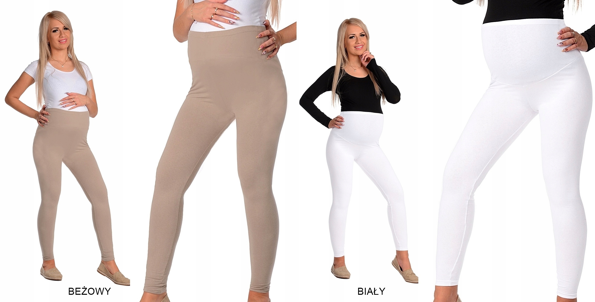 LEGGINSY CIĄŻOWE getry z panelem bawełna S/36 Kod producenta C1