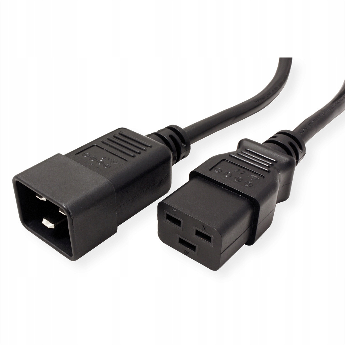

Kabel zasilający IEC320/C19 C20 16A czarny 2m