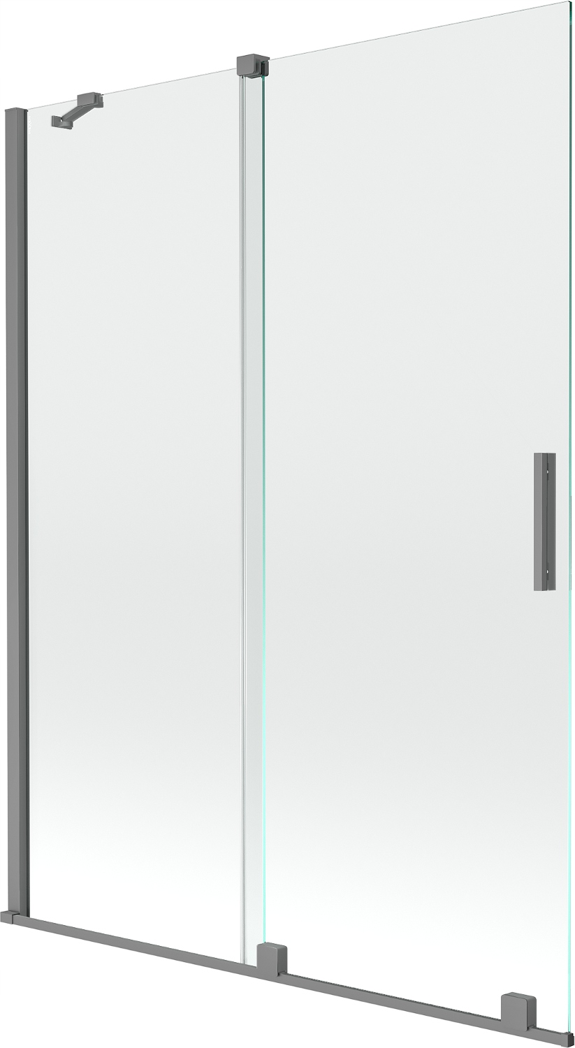 Mexen Velar Parawan Nawannowy 2-SKRZYDŁOWY Rozsuwany 130X150 CM Gun Metal