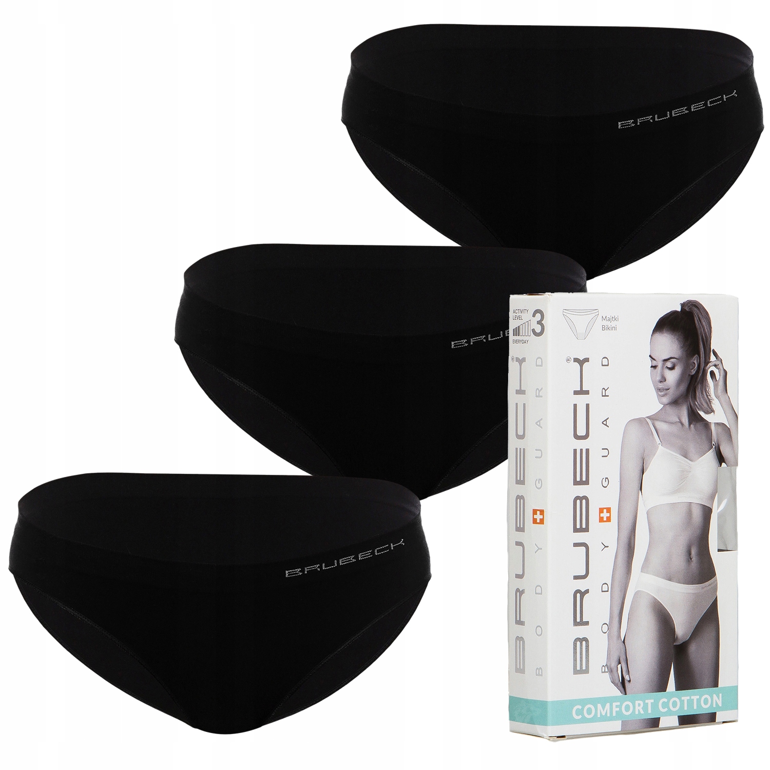 

Damskie Bawełniane Majtki Bikini 3SZT Brubeck