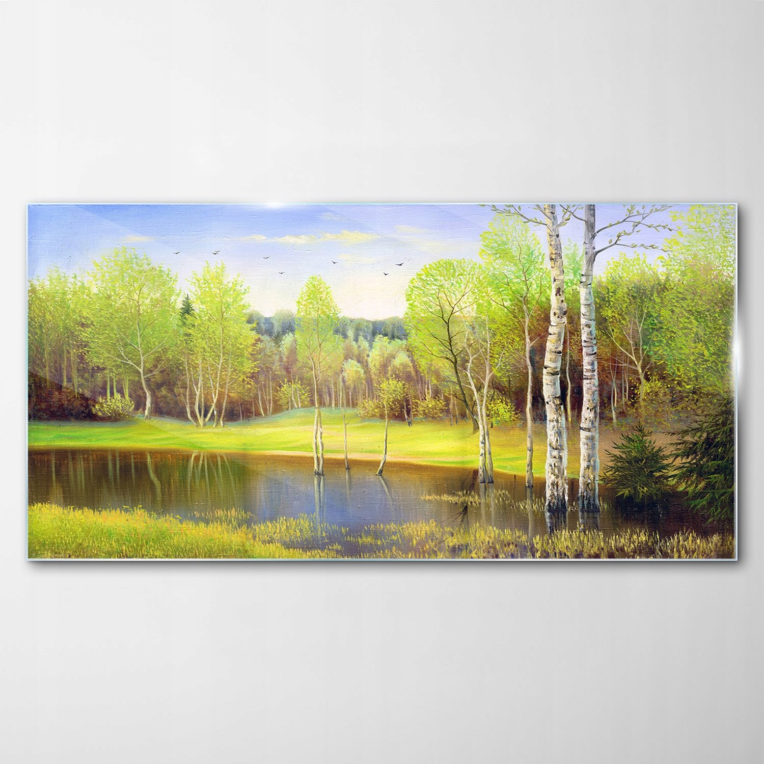 

Obraz na Szkle Dekor Krajobraz Jezioro Las 140x70