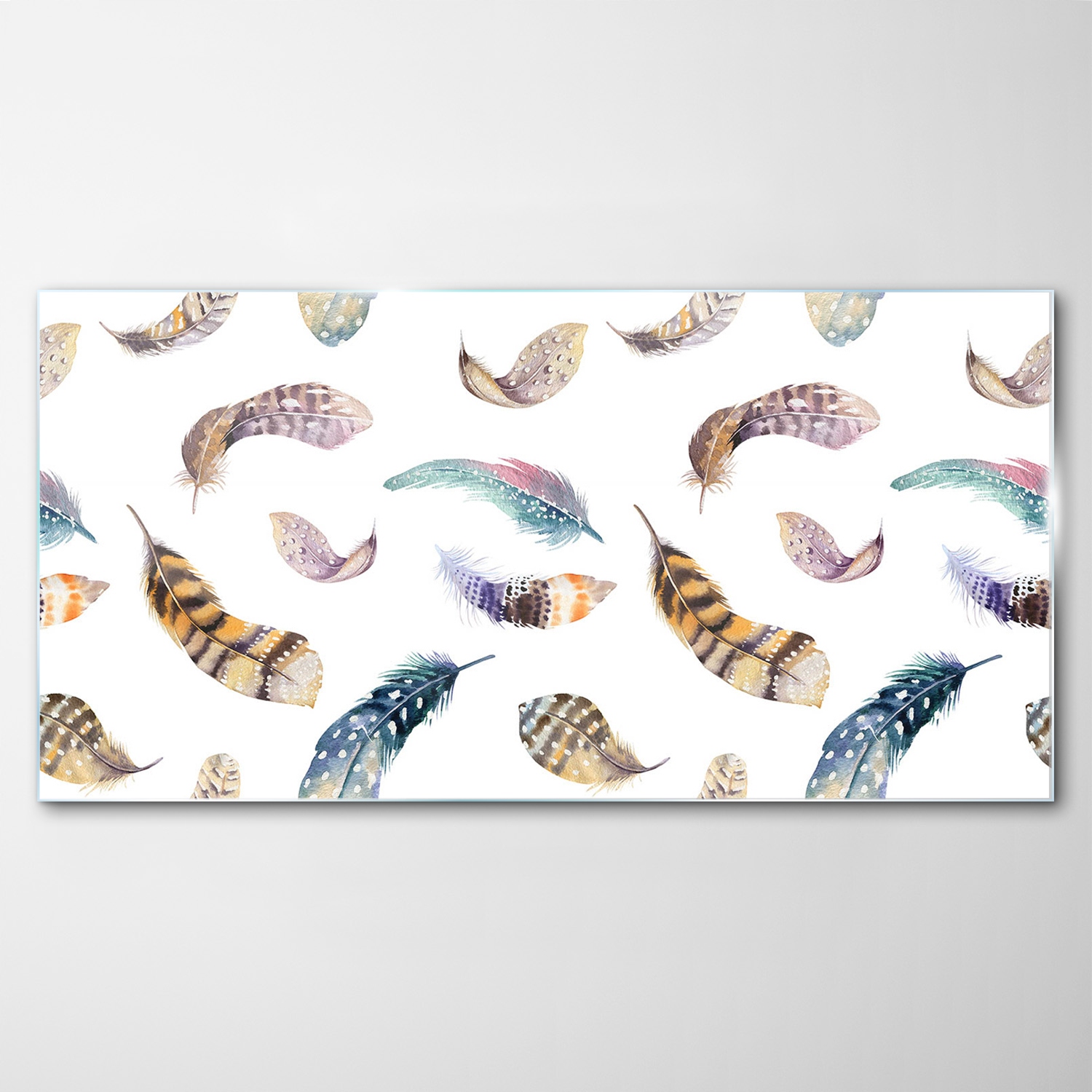 

Obraz Szklany Dekor Art Abstrakcja Pióra 100x50