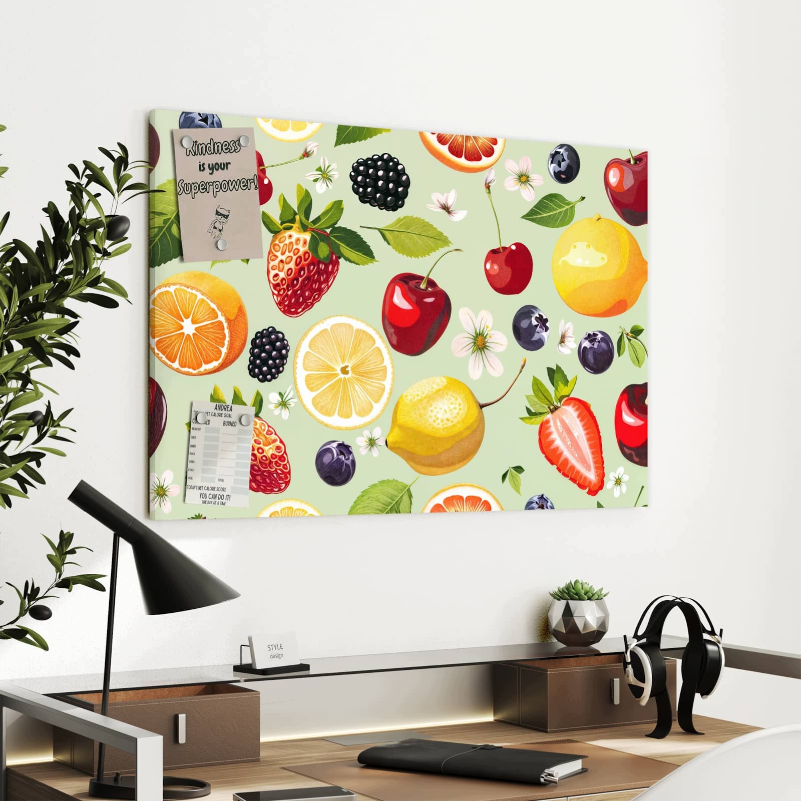 Magnetická tabule Mix ovoce 90 × 60 cm