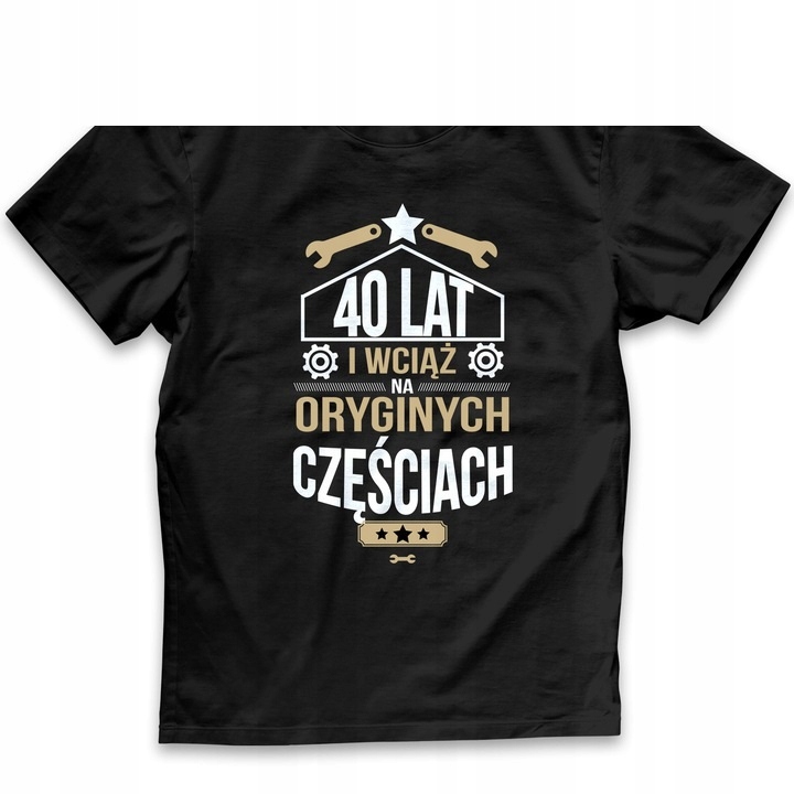 KOSZULKA MĘSKA PREZENT URODZINY DOWOLNY WIEK 1-99 Dekolt okrągły