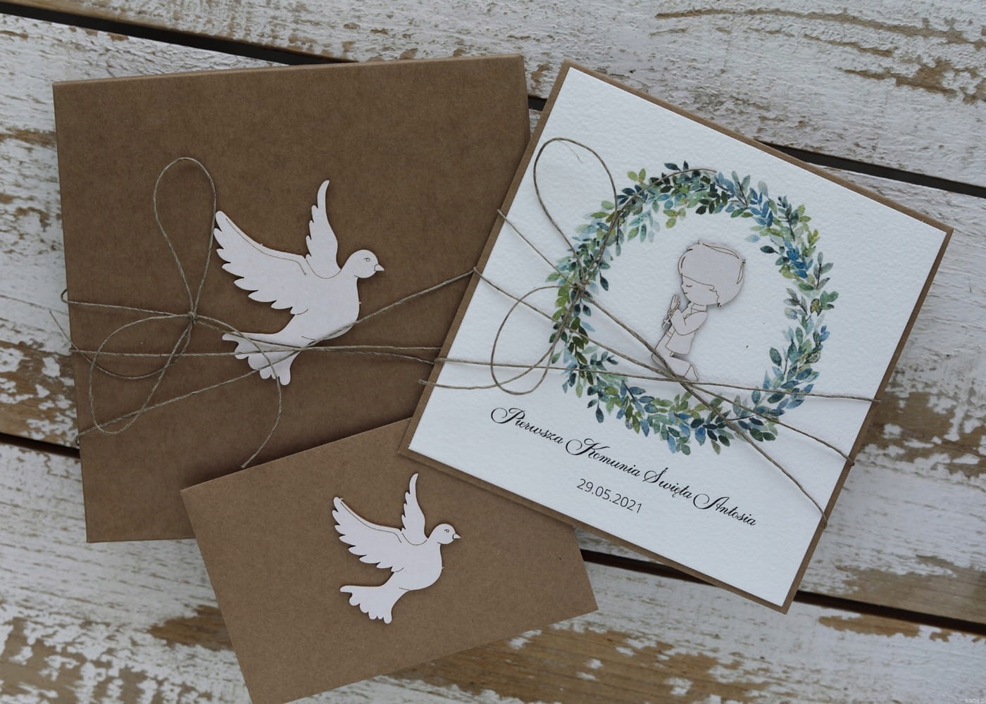 Pohlednice na společenství suvenýr společenství s personalizací v krabičce přání