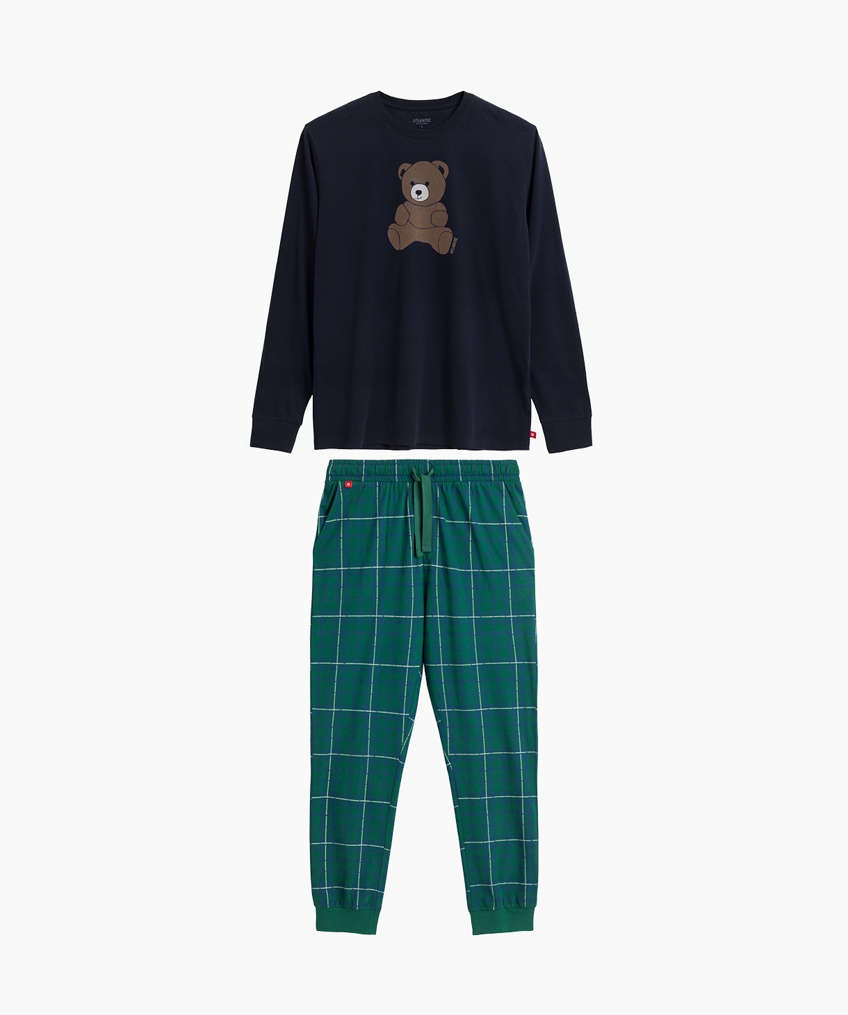 ATLANTIC*Piżama męska bawełna *XXL* NMP-377 niebiesko-zielona Rozmiar XXL