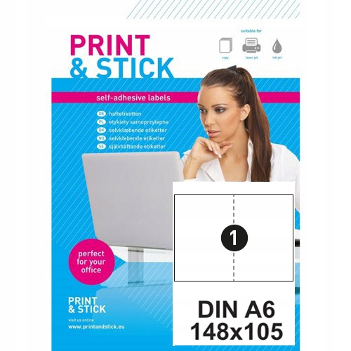 

Etykiety A6 400szt 105x148mm Print&Stick
