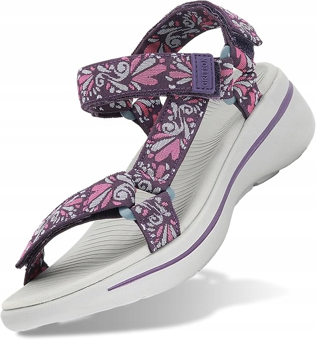 Grition Damskie Sandały Sportowe Trekkingowe fioletowe Roz. 39 Lekkie
