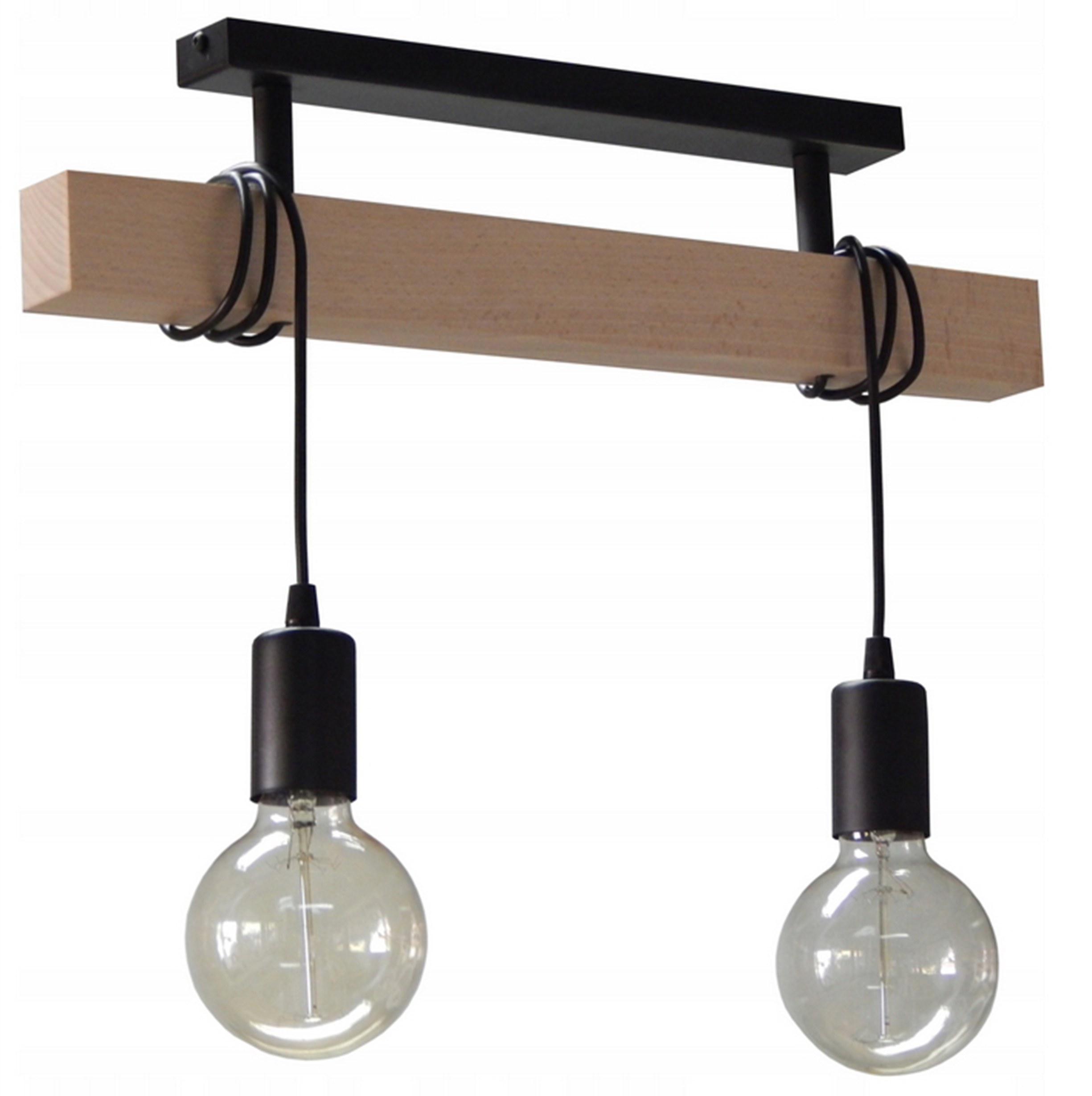 Lampa Wisząca Do Altany Kuchni Pokoju Salonu Sufitowa Drewniana Led E27