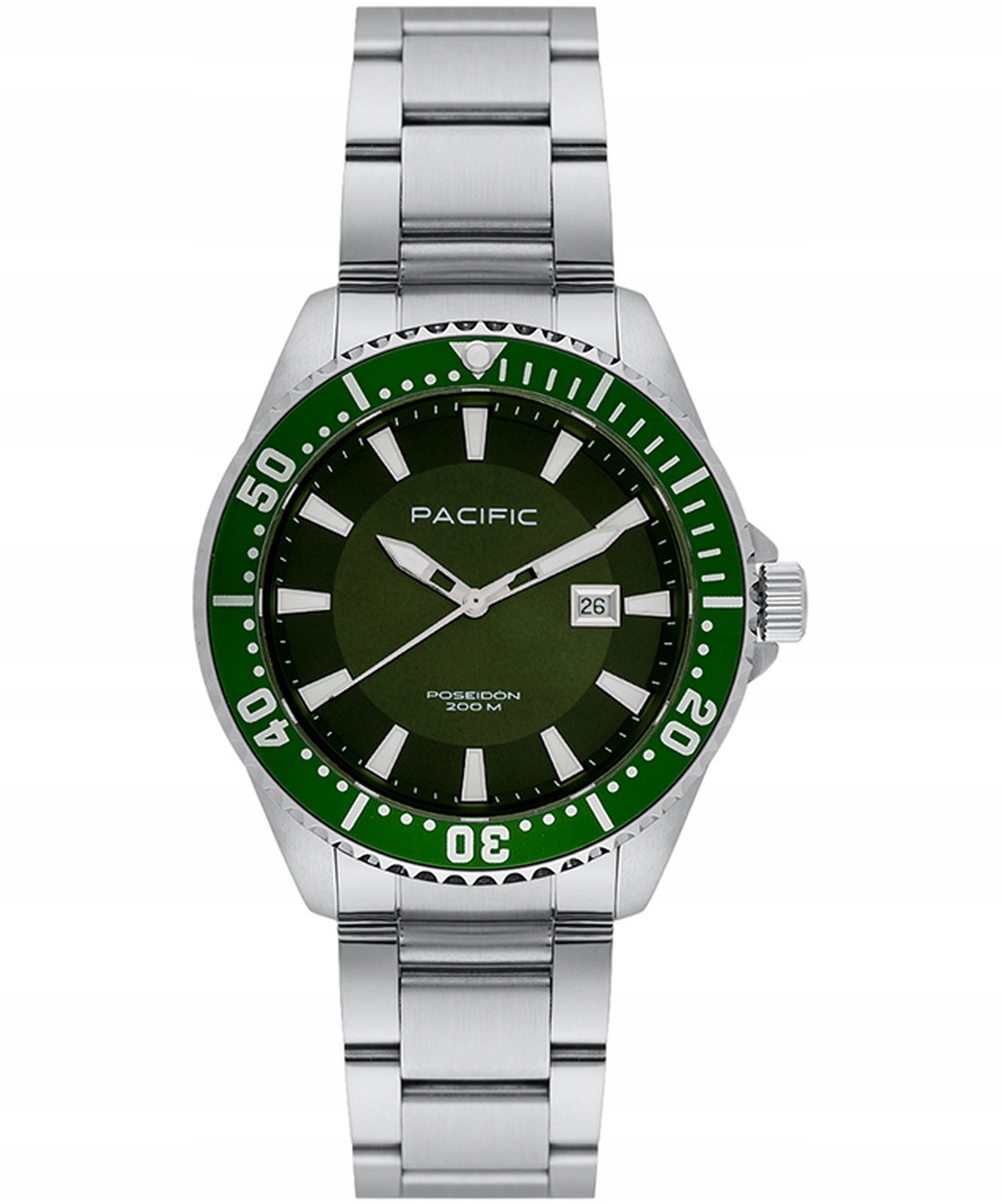 Pacific Poseidon SMPB-2001-07 zelené vodotěsné hodinky 200M