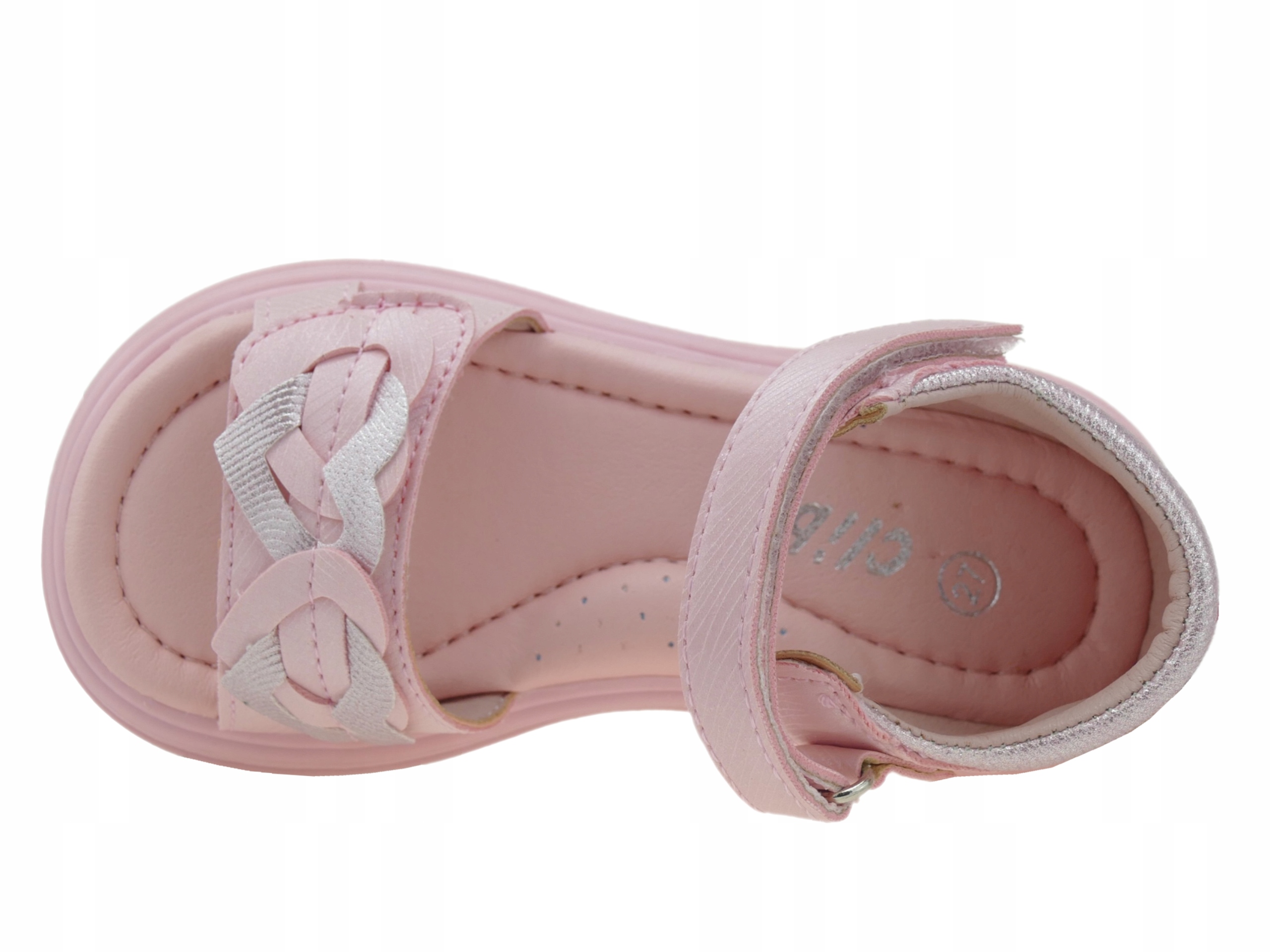 SANDAŁY DZIEWCZĘCE BUTY DZIECIĘCE SANDAŁKI NA RZEPY R. 30 Materiał skóra ekologiczna