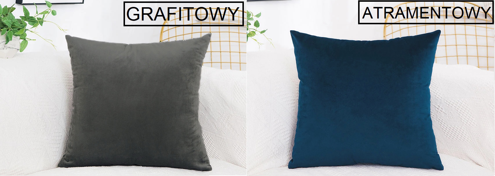 POSZEWKA WELUR NA PODUSZKĘ 40X40 VELVET WELUROWA Długość 40 cm