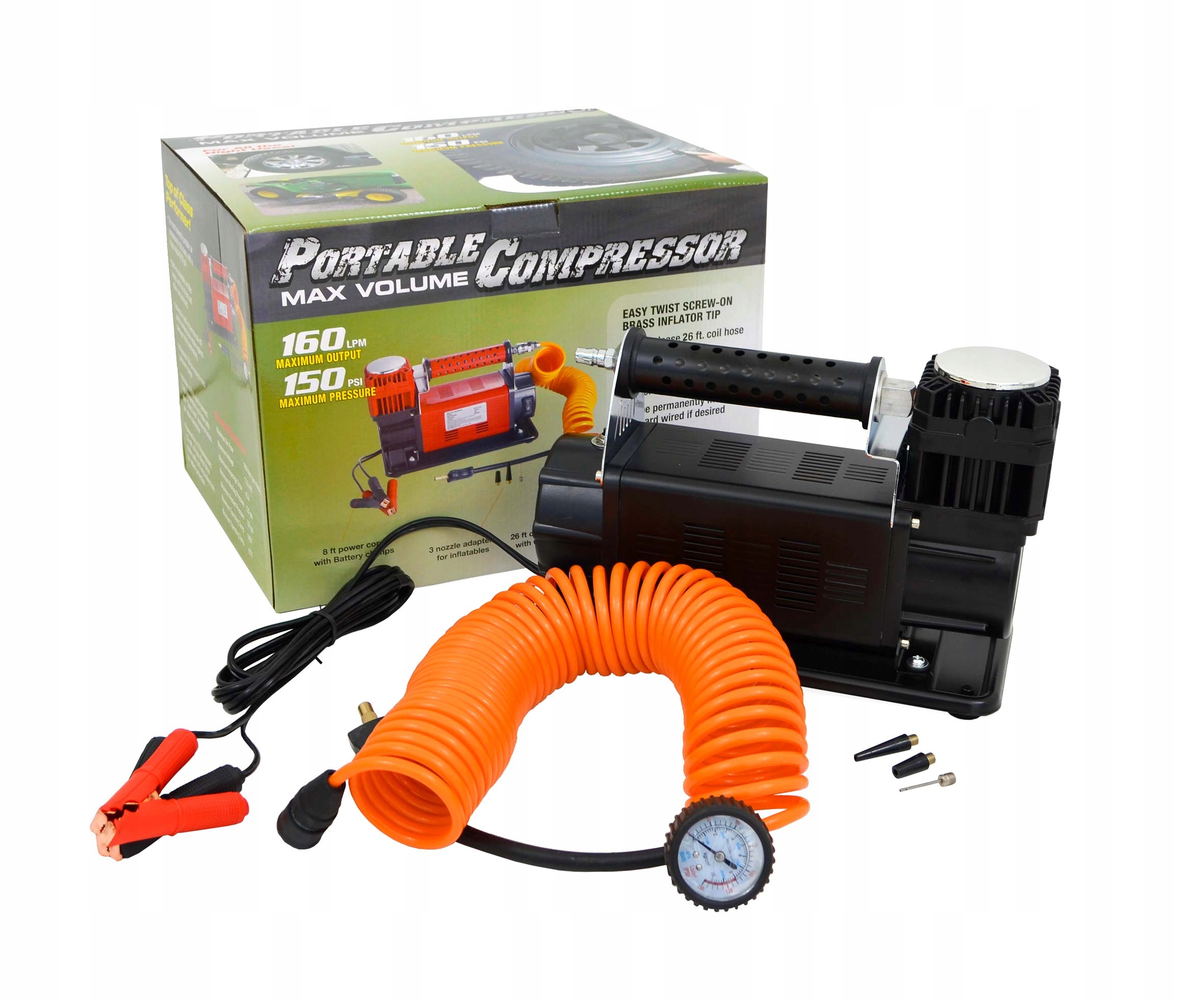 Kompresor Off-Road 160 l/min 150PSI, hadica 7,9 m s manometrom taška Snakeman