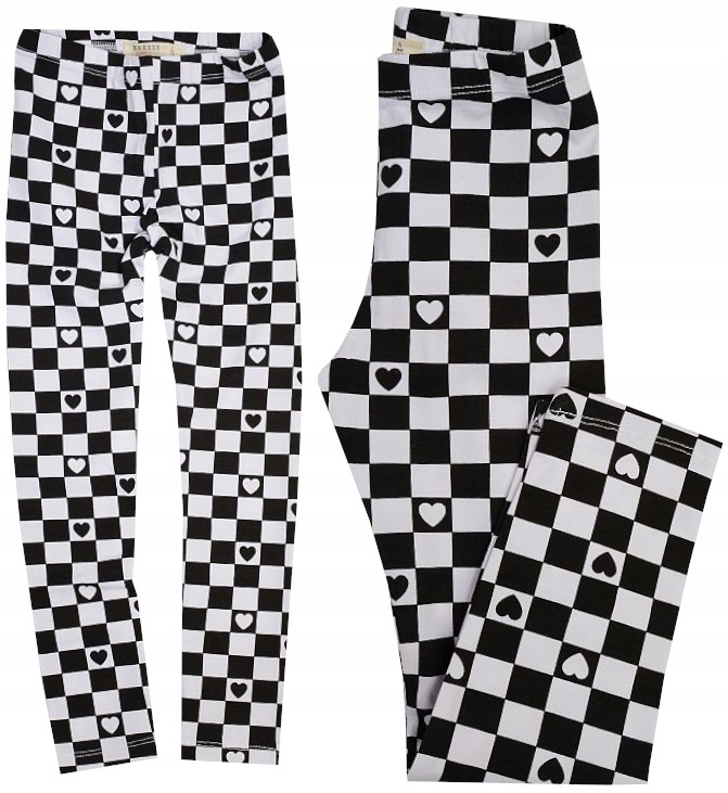

Legginsy Szachownica Print Białe Czarne 116 H005F