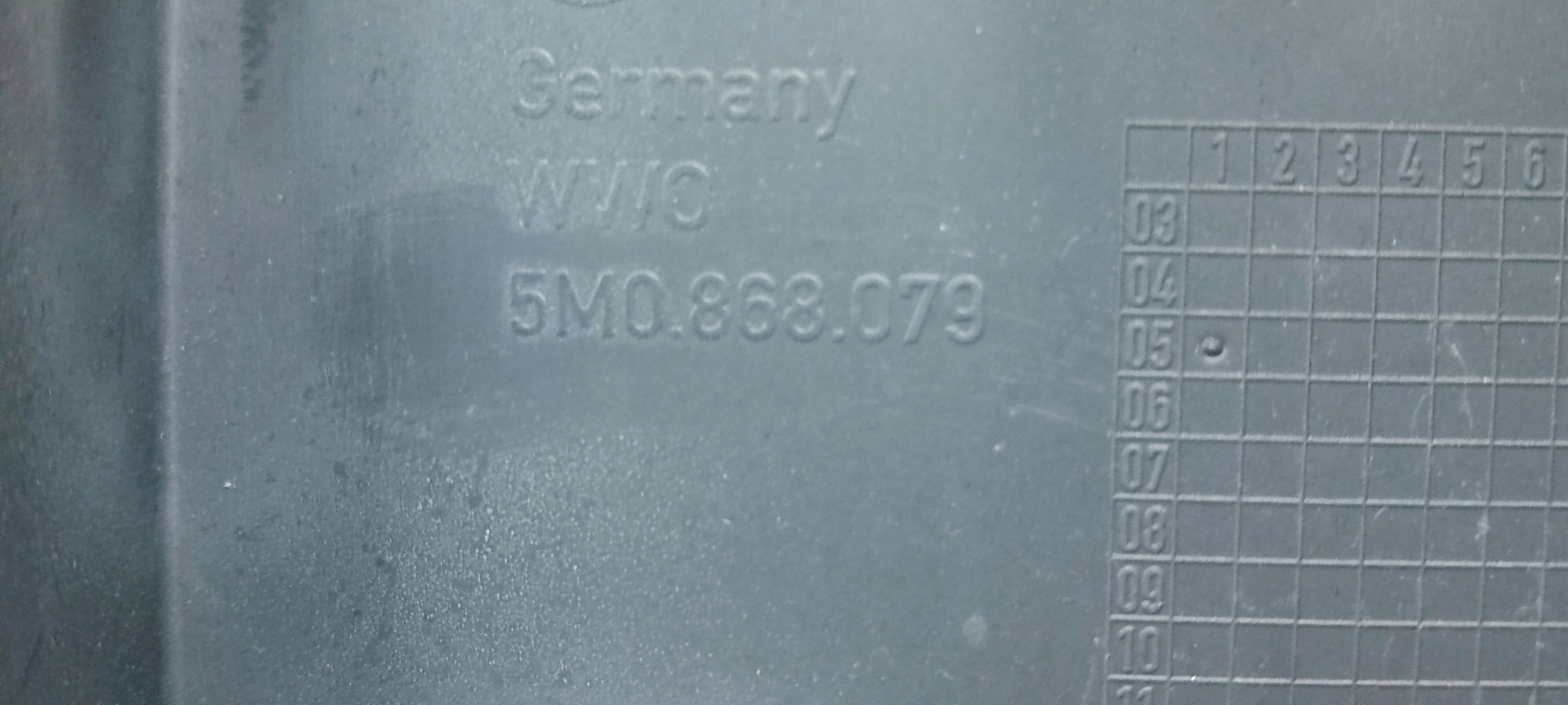 VW GOLF V plus side upholstery door left front