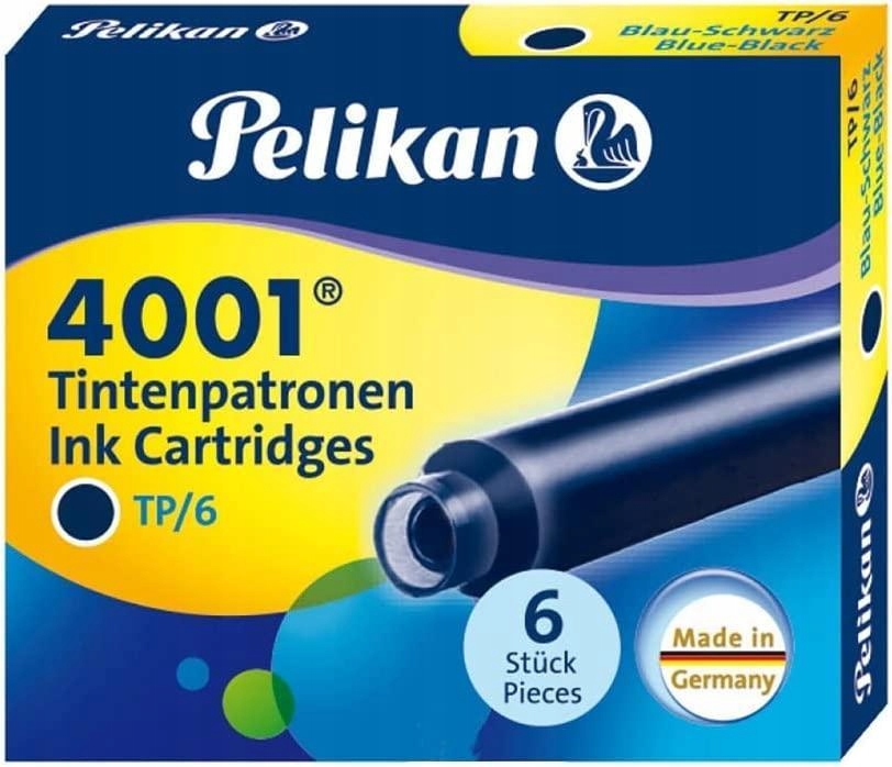 

Naboje do piór Pelikan 4001 TP/6 krótkie granatowe