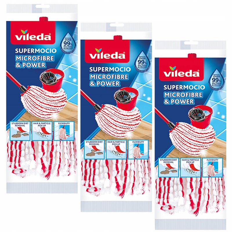 Levně Vileda náplň/náhrada do mopu Microfibre & Power 3 ks