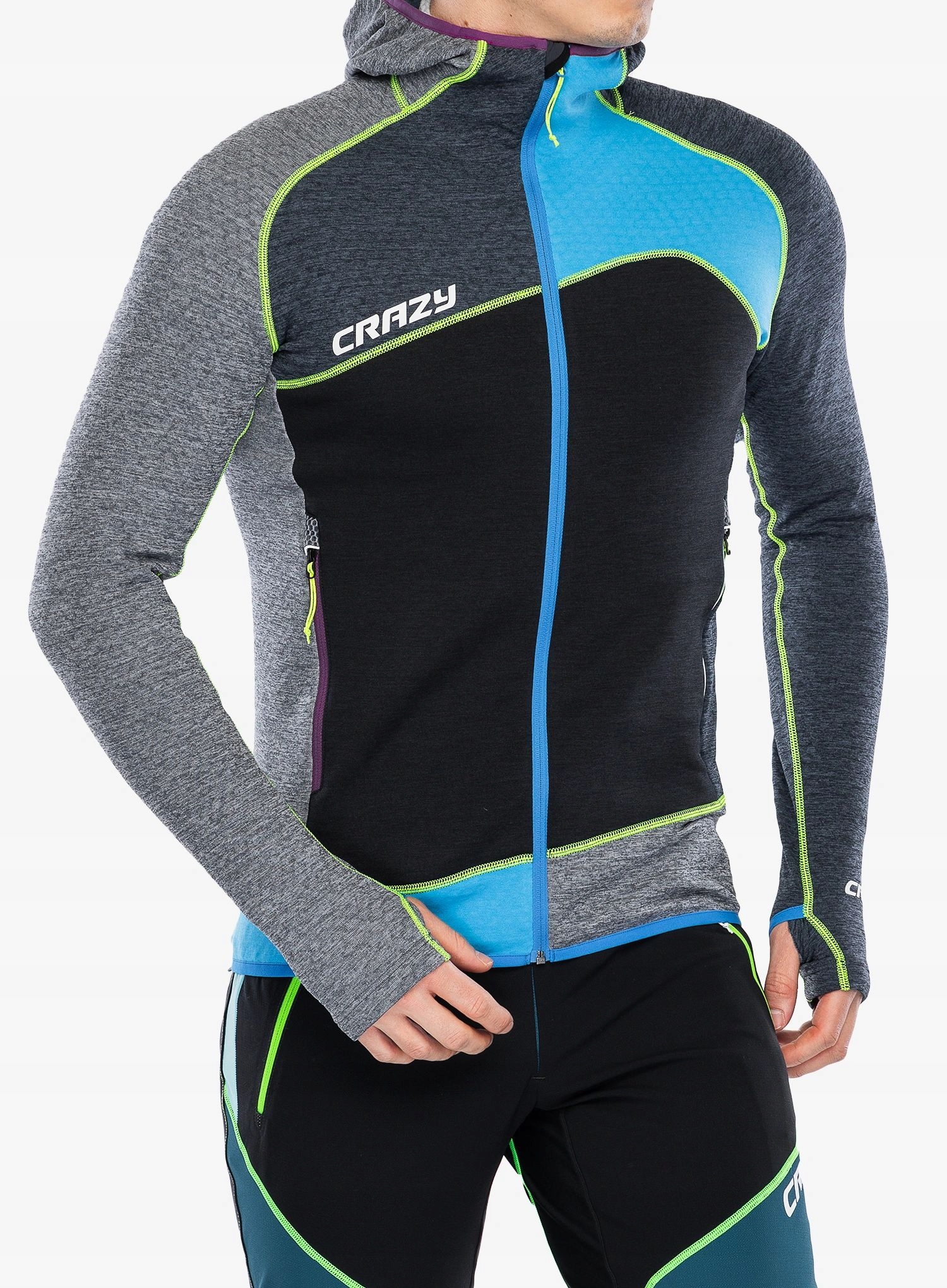 Bluza z kapturem Crazy Pull Resolution energy/black S