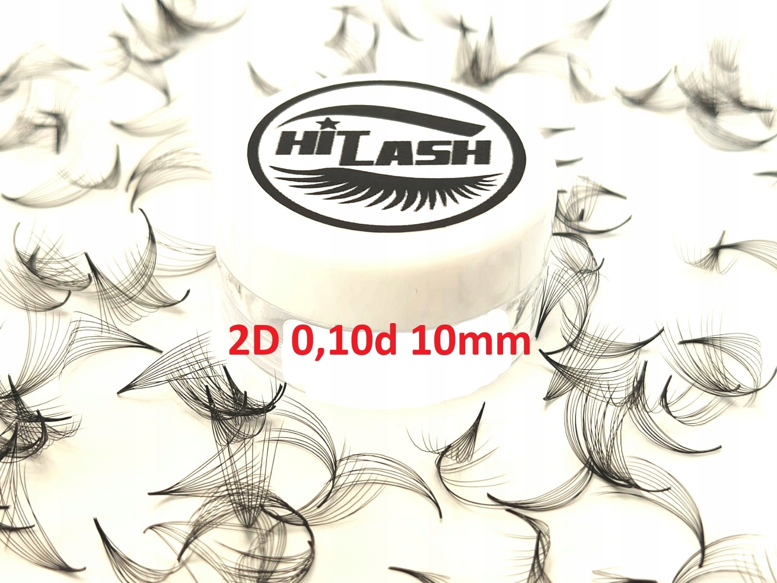 řasy hotové trsy řas sypané 1000 trsů 2D 0,10D 10 mm