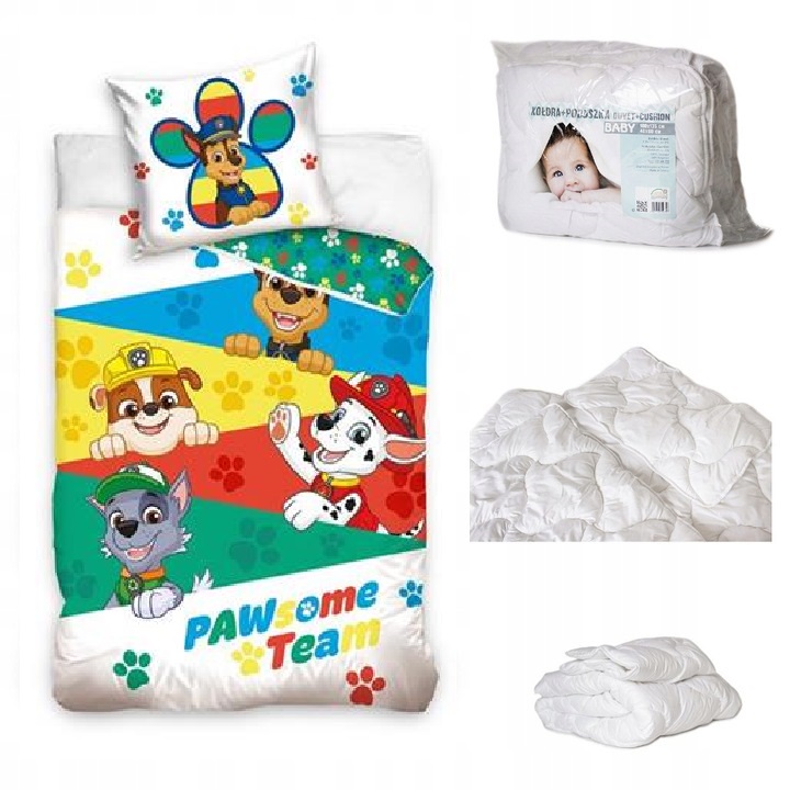 100X135 Komplet KOŁDRA + PODUSZKA + POŚCIEL WZORY Długość kołdry 135 cm