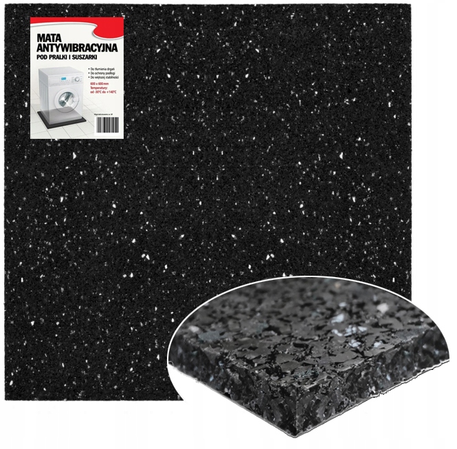Mata Antywibracyjna Gruba 60X60cm Pod Pralkę 1cm