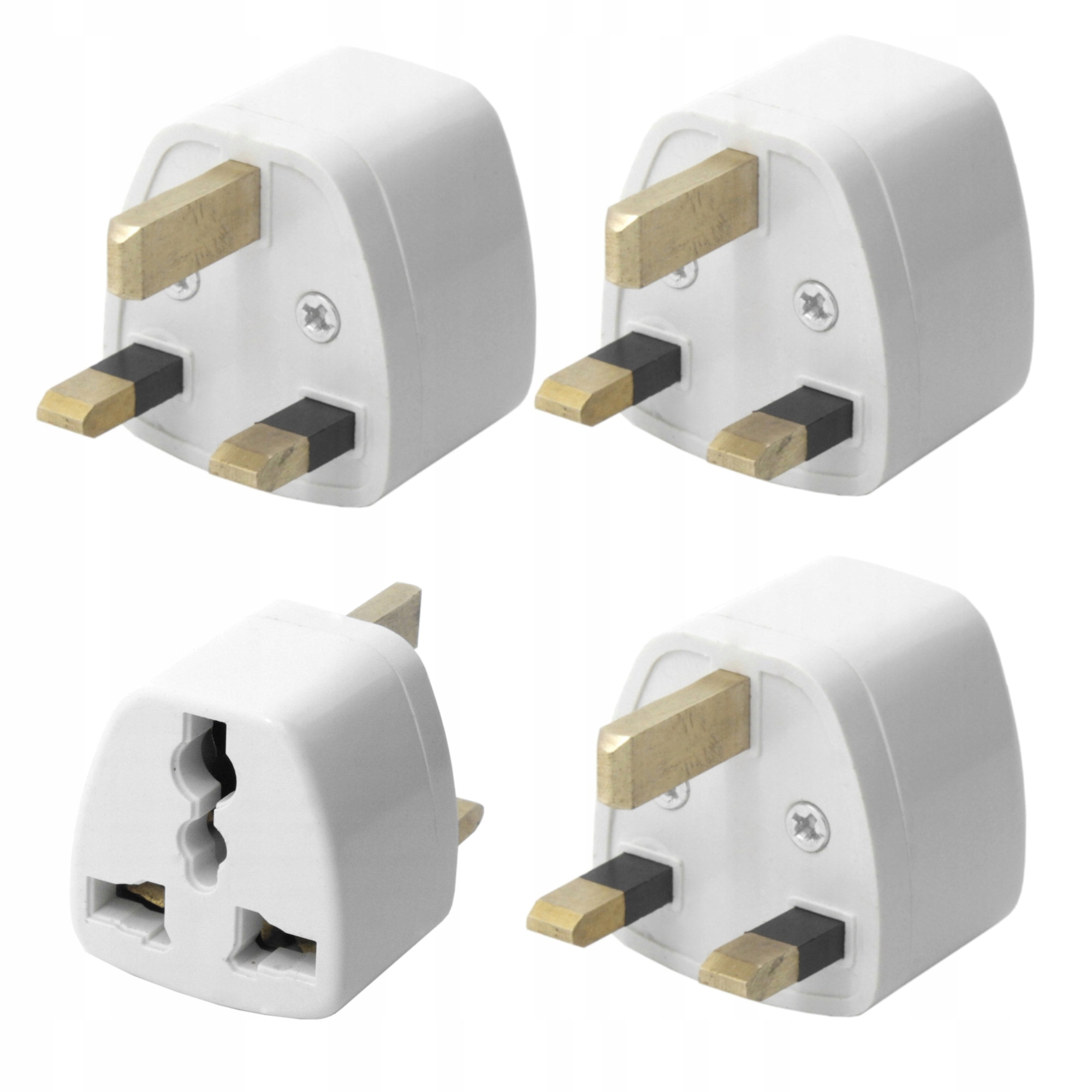 4x Przejściówka Angielska Adapter Polska Anglia Wtyczka typ G Eu Uk Zestaw