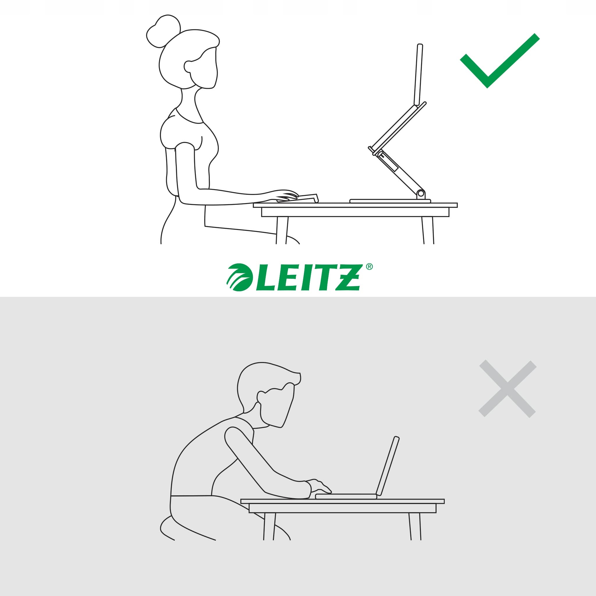 LEITZ ERGO REGULOWANY STOJAK NA LAPTOP 13-15 CAL KOMPAKTOWY BIAŁY — miniatura 7