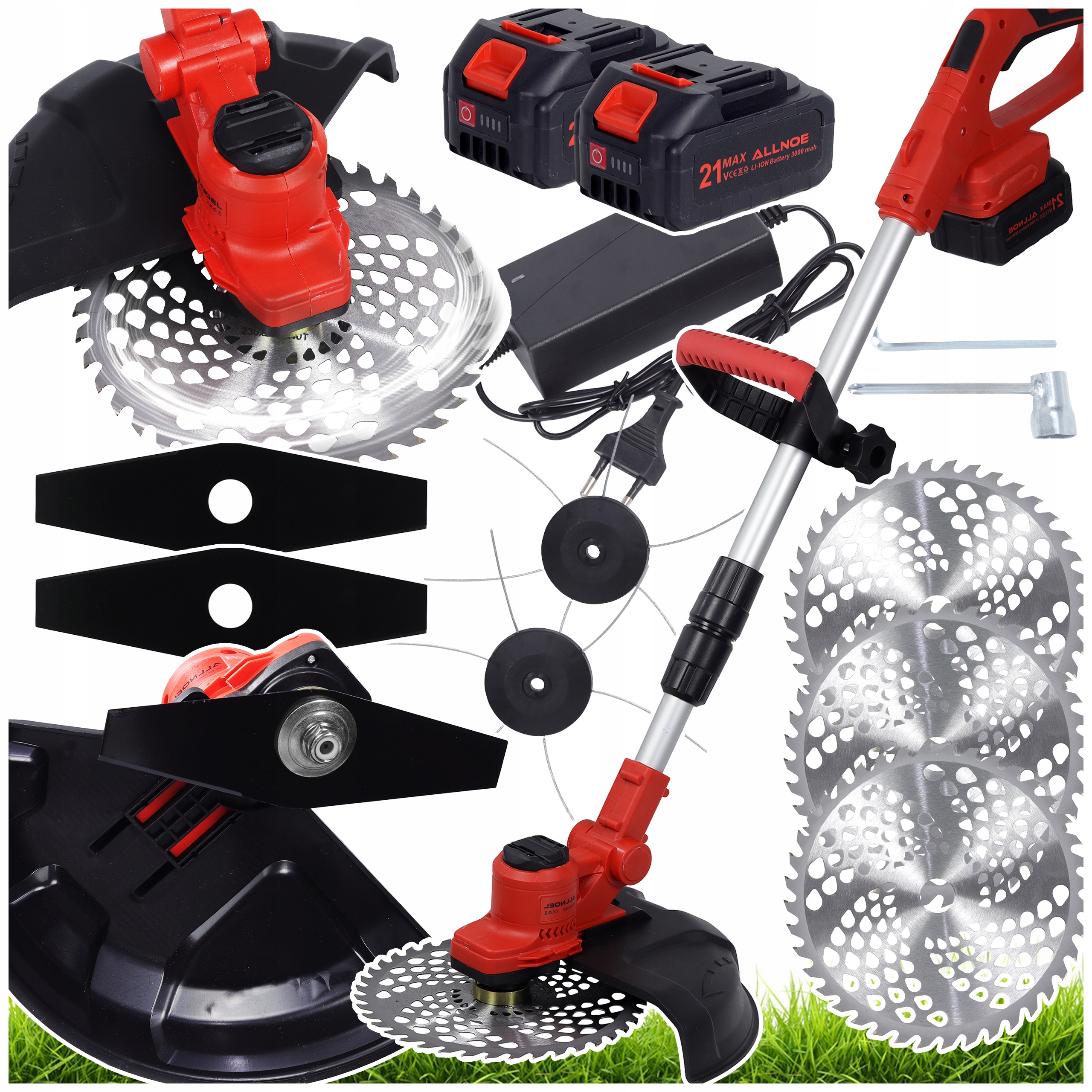 Akumulátorová Kosačka Bezkartáčový Vyžínač 2 Akumulátorový Bohatý XXL