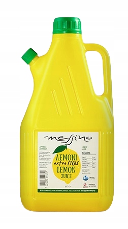 Grecki Sok z Cytryny Messino 2l, Dressing Cytrynowy Koncentrat Bezglutenowy