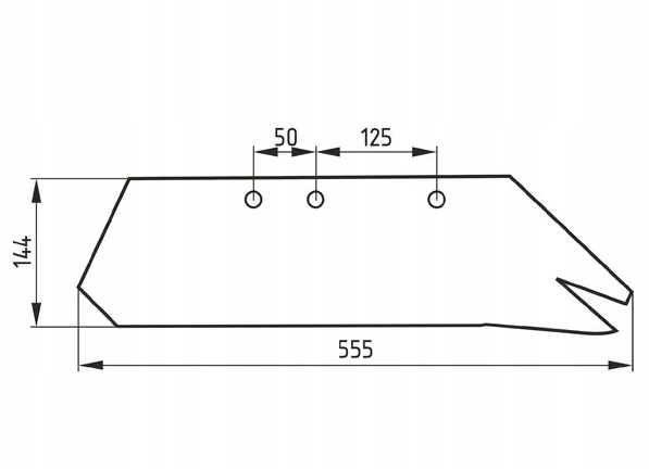 Lemiesz pługa 16" lewy Grene 5093063018 Numer katalogowy części 5093063018
